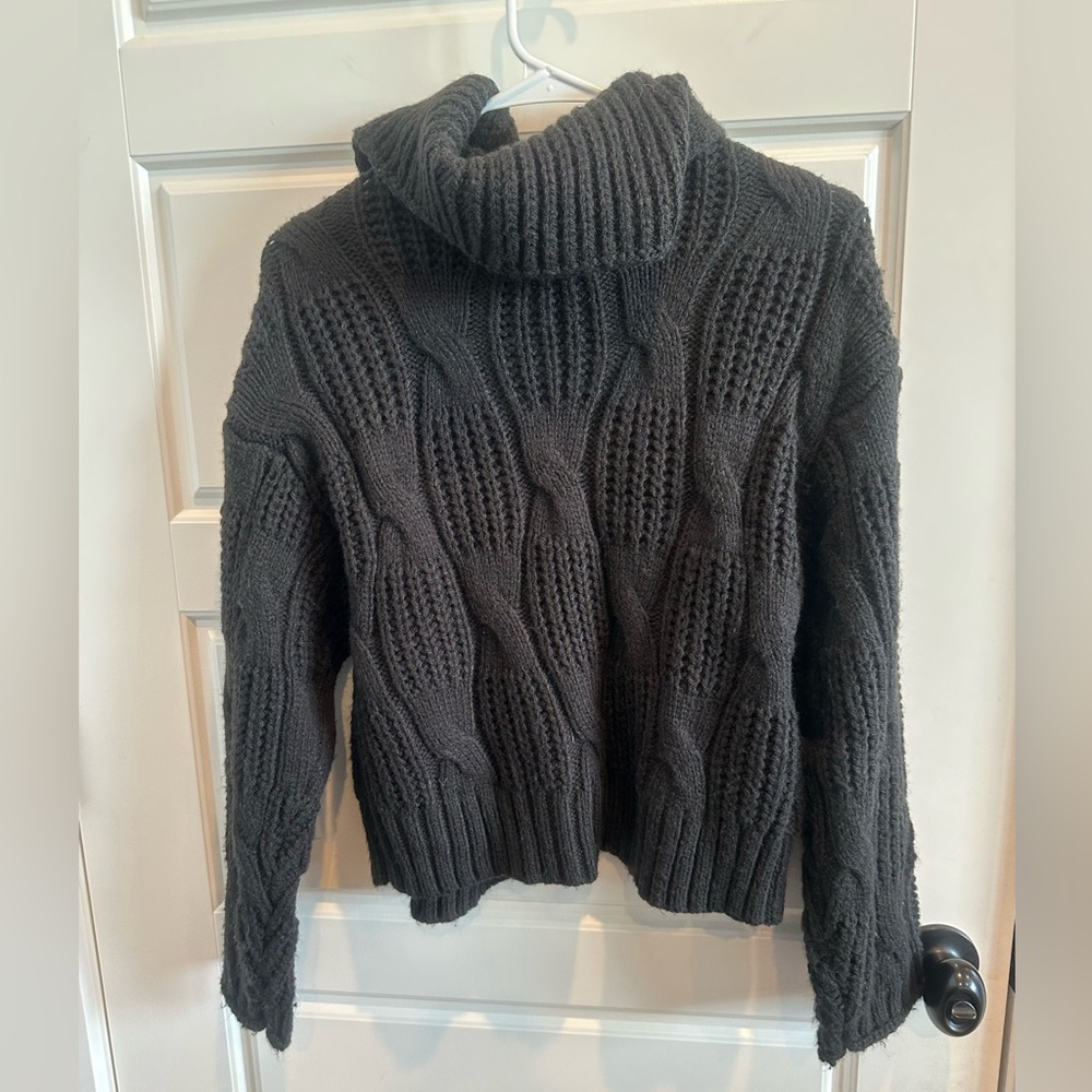 Universal Thread Cable Knit Cropped Open Cardigan… - image 4